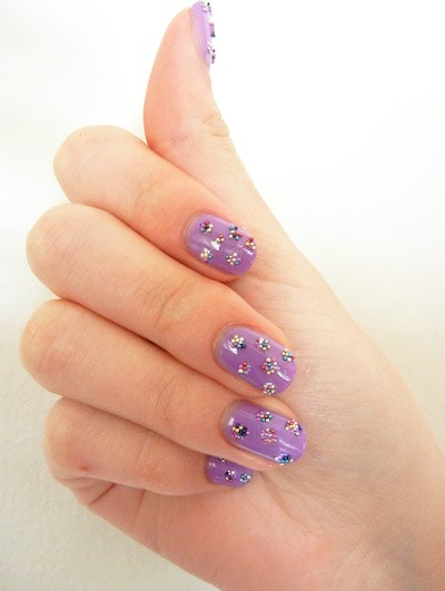 Polka dot nail art with Ciate Caviar Nail Polish