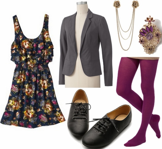 CF Fab Find Target Floral Ruffle Dress Outfit 1