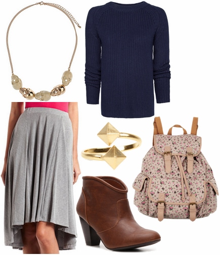 CF Fabulous Find Charlotte Russe High-Low Skirt Outfit 2