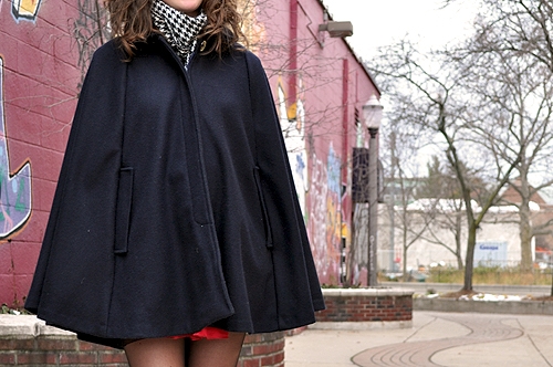 College fashionista cape coat