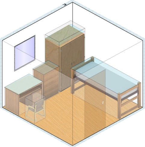 Feng Shui Single Dorm Layout