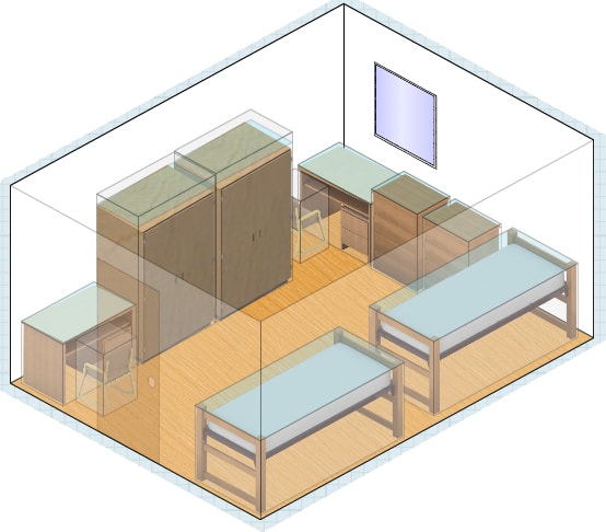 Social Dorm Room Layout