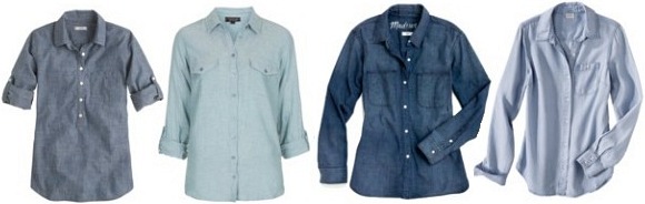 Chambray tops wardrobe staple