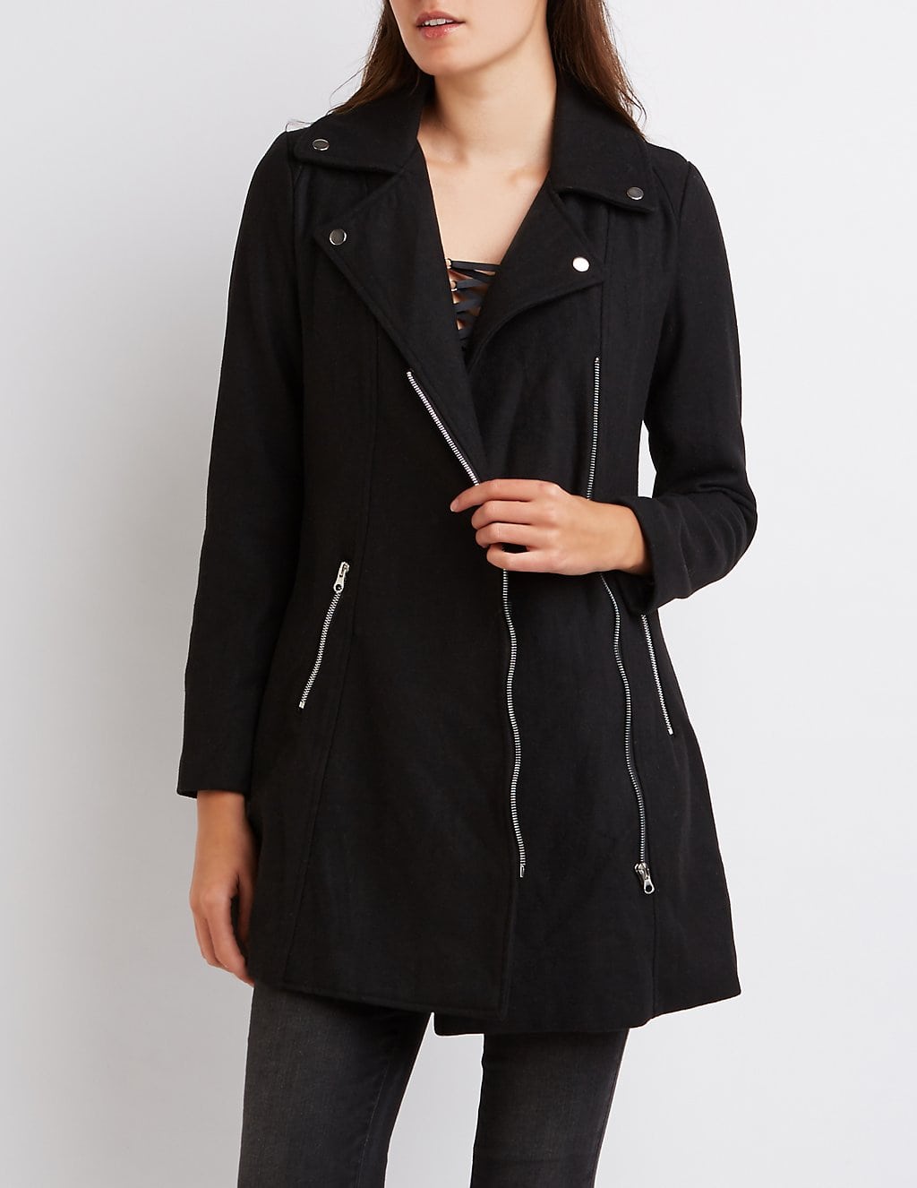 Charlotte Russe moto coat