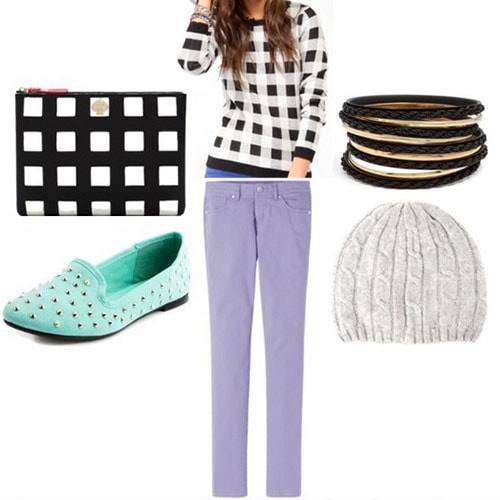 Checker print trend outfit