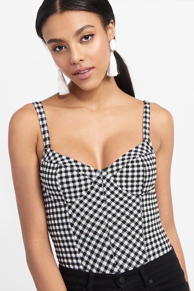Checkered gingham bodysuit from Dynamite Clothing