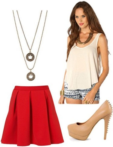 Cheerleader-inspired outfit