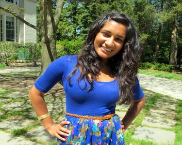 College fashionista Cherry's trendy street style outfit
