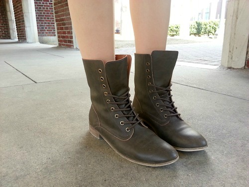 Chic combat boots at loyola new orleans