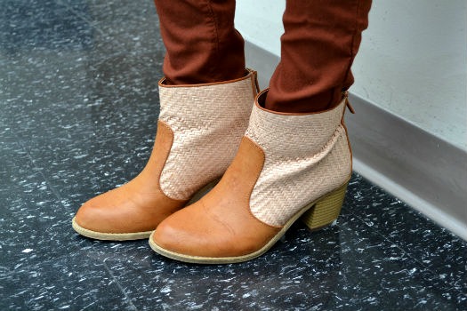 Chic woven booties