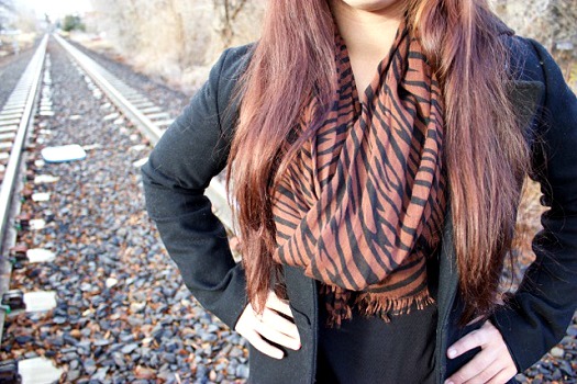 Chic zebra print scarf