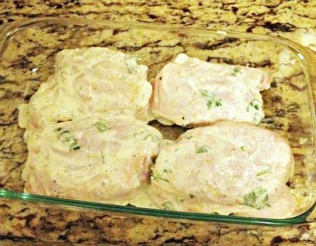 Chicken in baking dish