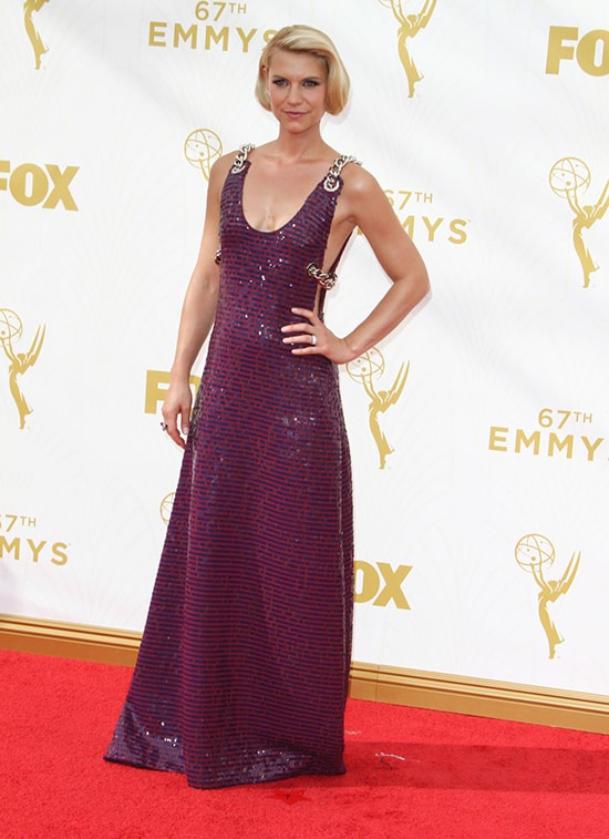 Claire Danes in Prada at the 2015 Emmy Awards