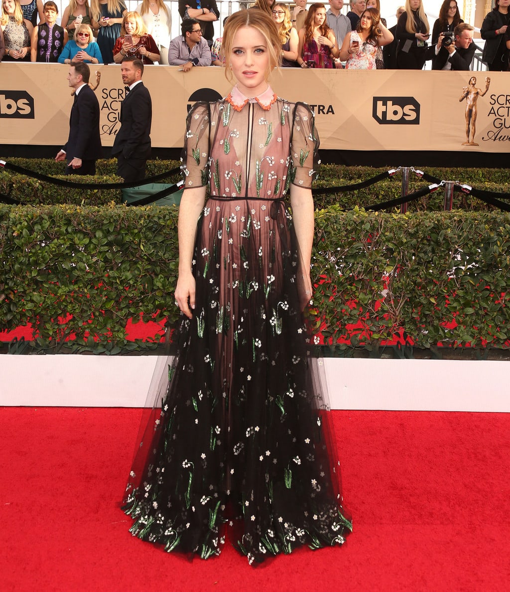 Claire Foy in Valentino at the 2017 SAG Awards