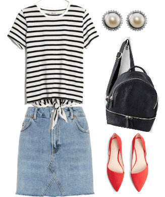 Class to Night Out: Denim Mini Skirt - College Fashion