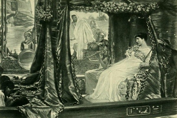Cleopatra on barge