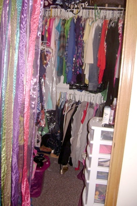 my closet! (that I share with another girl)