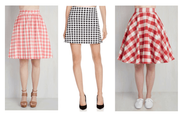 Class to night out gingham skirt
