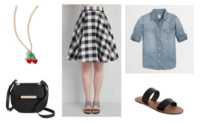 Gingham skirt for class