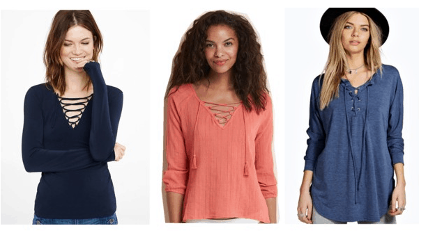 Class to Night Out: Lace-up Shirt