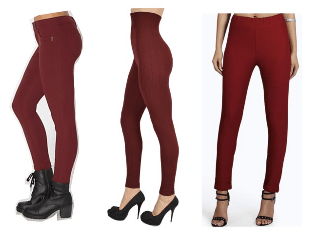 Class to Night Out: Maroon Leggings