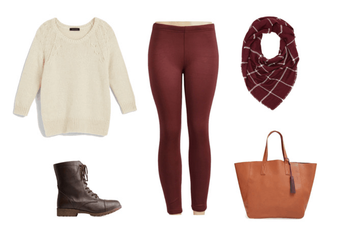 Maroon Leggings for Class