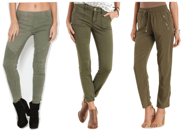 Class to Night Out: Olive Pants