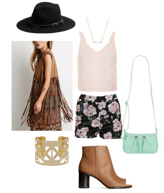 floral shorts outfit