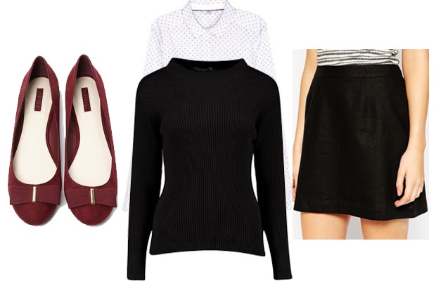 Collared sweater business casual outfit