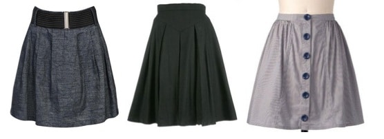 Fashion trends for college students: full skirts