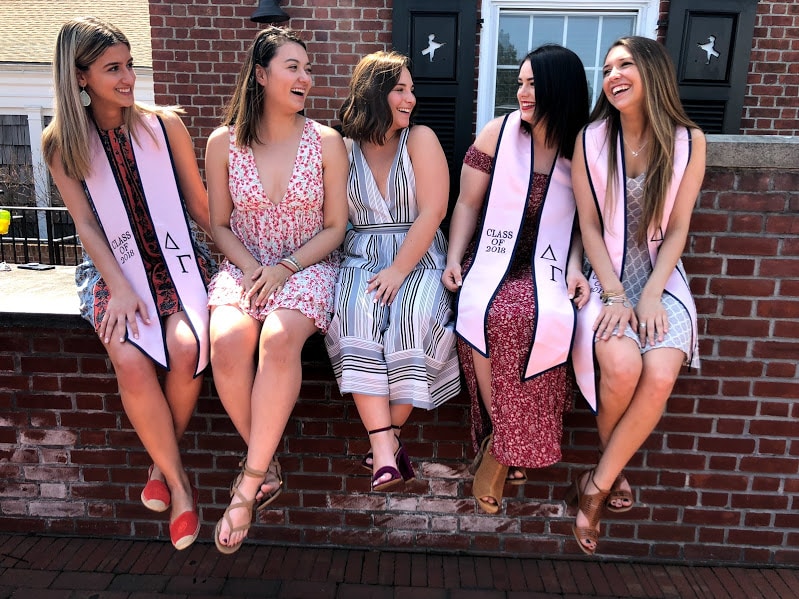 College girls laughing