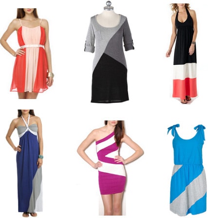 color block dresses cheap