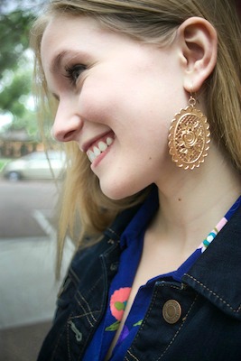 Colorado state street style statement earrings