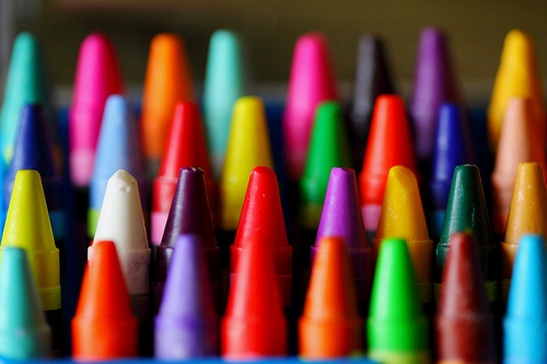 Colorful crayons