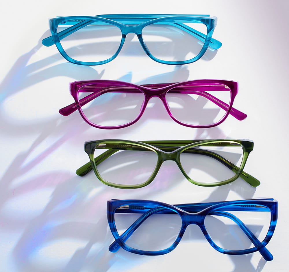 Colorful glasses from Cohen's Collective