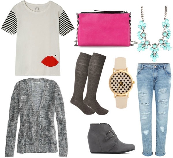 Colorful preppy outfit