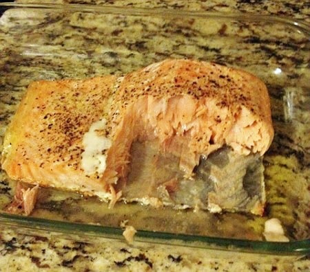 Cooked salmon