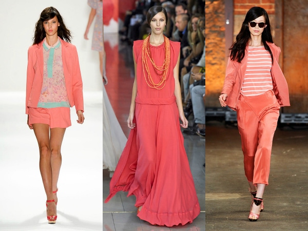coral pink on the spring 2012 runways