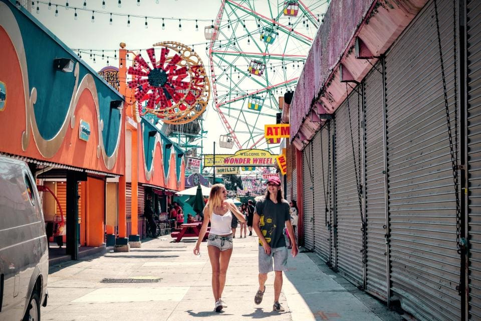 Couple at fair during the day