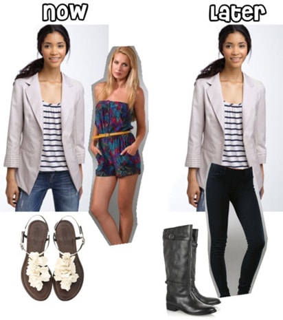 How to wear a cream blazer in summer and fall