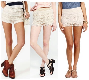 Crochet shorts