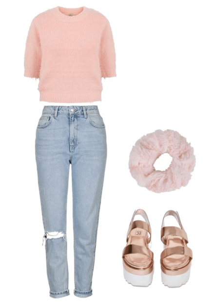 cropped sweater look