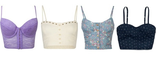 Cropped corset tops
