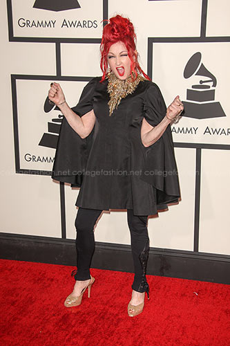 Cyndi Lauper in Alexander McQueen at the 2014 Grammy Awards