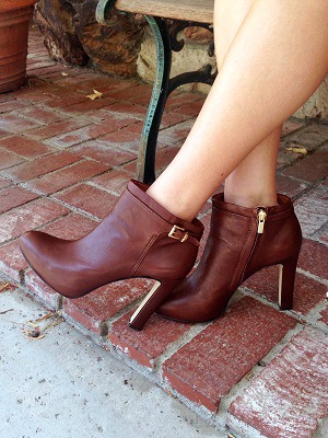 Dark brown booties for summer