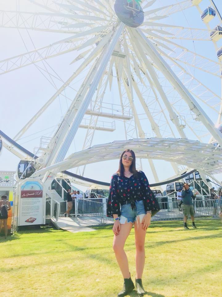 Me in front of the ferris wheel