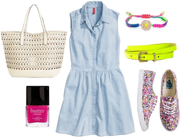 Denim Dress day outfit