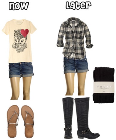 How to wear denim shorts in summer and fall