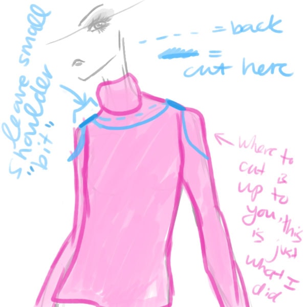 Diagram Step One DIY Sweater