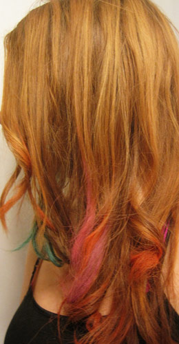 Dip dye ends hairstyle